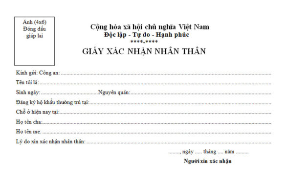 Mẫu đơn xin xác nhận nhân thân với người đã chết năm 2023