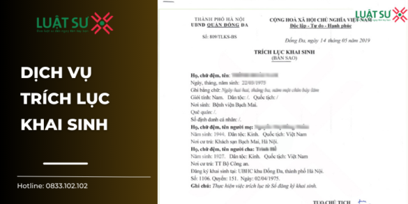Trích lục khai sinh là gì? Dịch vụ trích lục khai sinh