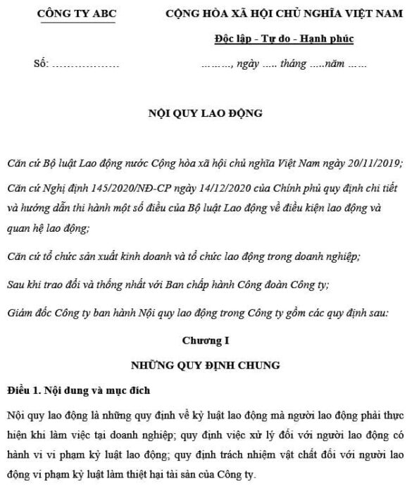 Đăng ký nội quy khi chưa thành lập công đoàn cơ sở như thế nào?