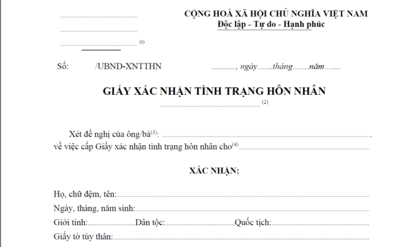 Thủ tục xác nhận tình trạng hôn nhân trực tuyến