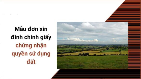 Mẫu đơn đính chính giấy chứng nhận quyền sử dụng đất