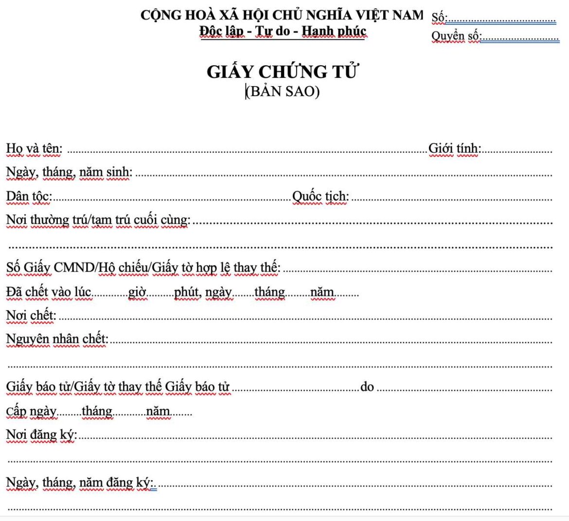 Dịch vụ làm giấy khai tử bản sao nhanh chóng năm 2023 Dịch vụ làm giấy khai tử bản sao nhanh chóng năm 2023