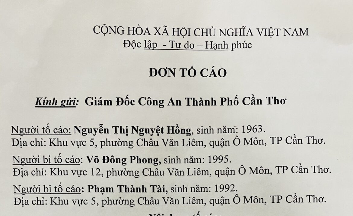 Dịch vụ soạn thảo đơn tố cáo hành vi chiếm đoạt tài sản mới 2023