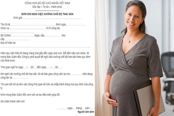 Mẫu đơn xin nghỉ thai sản trước khi sinh cho người lao động 2023