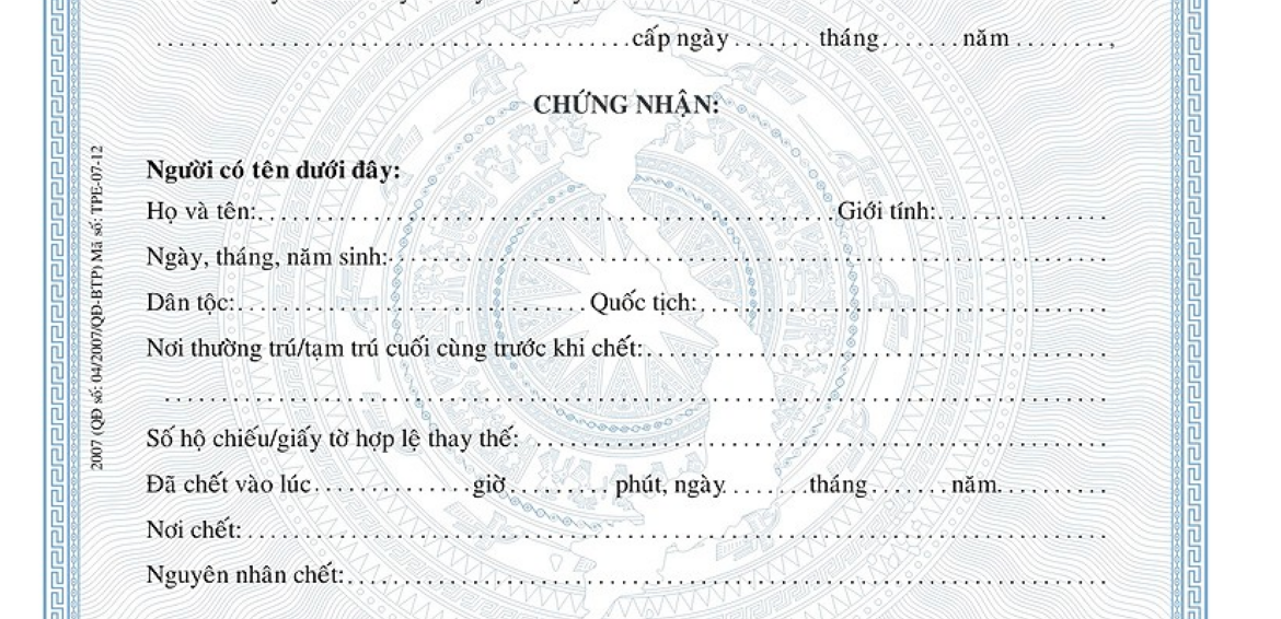 Giấy tờ chứng minh một người đã chết là gì