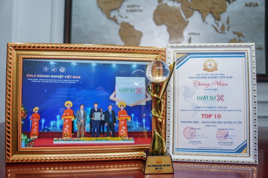 Luật sư X vinh dự là thương hiệu nằm trong top 10 thương hiệu Việt Nam độc quyền uy tín 2022