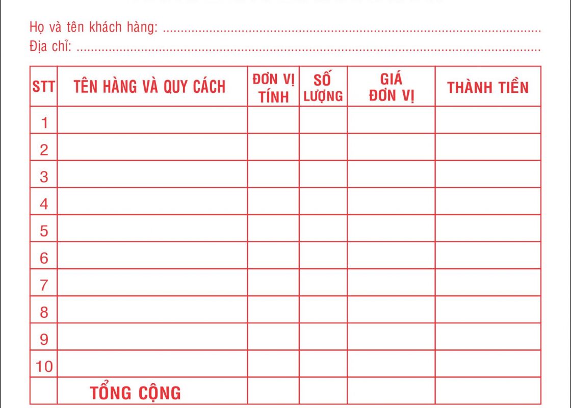 Mẫu đơn đề nghị mua hóa đơn lẻ mới nhất năm 2023