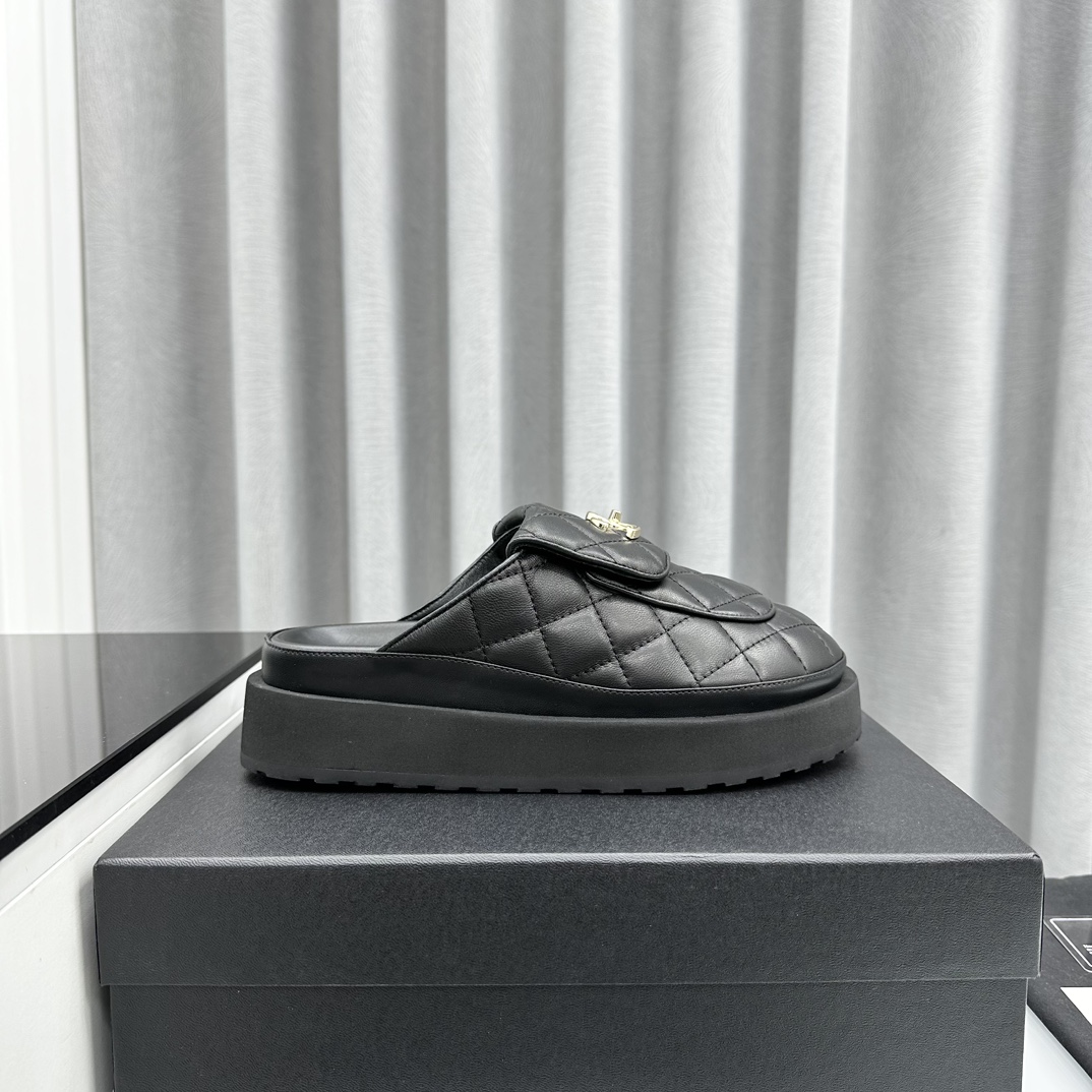 D516G Chanel thick sole half slippers sandals 75$ gallery