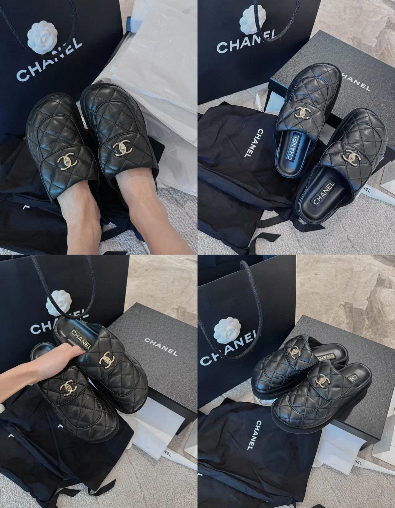 D516G Chanel thick sole half slippers sandals 75$ gallery