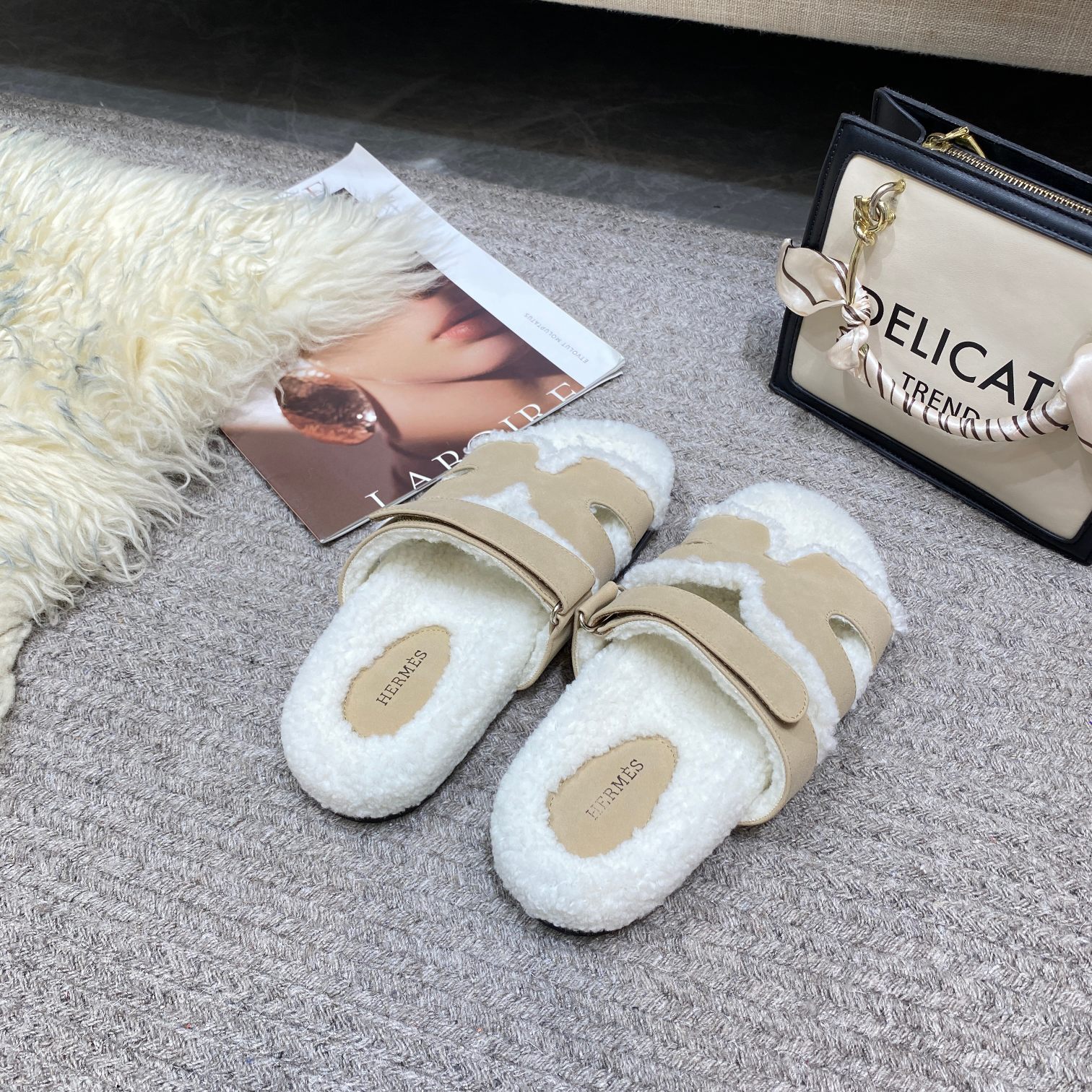 G67Z Hermes Wool slippers $38 gallery