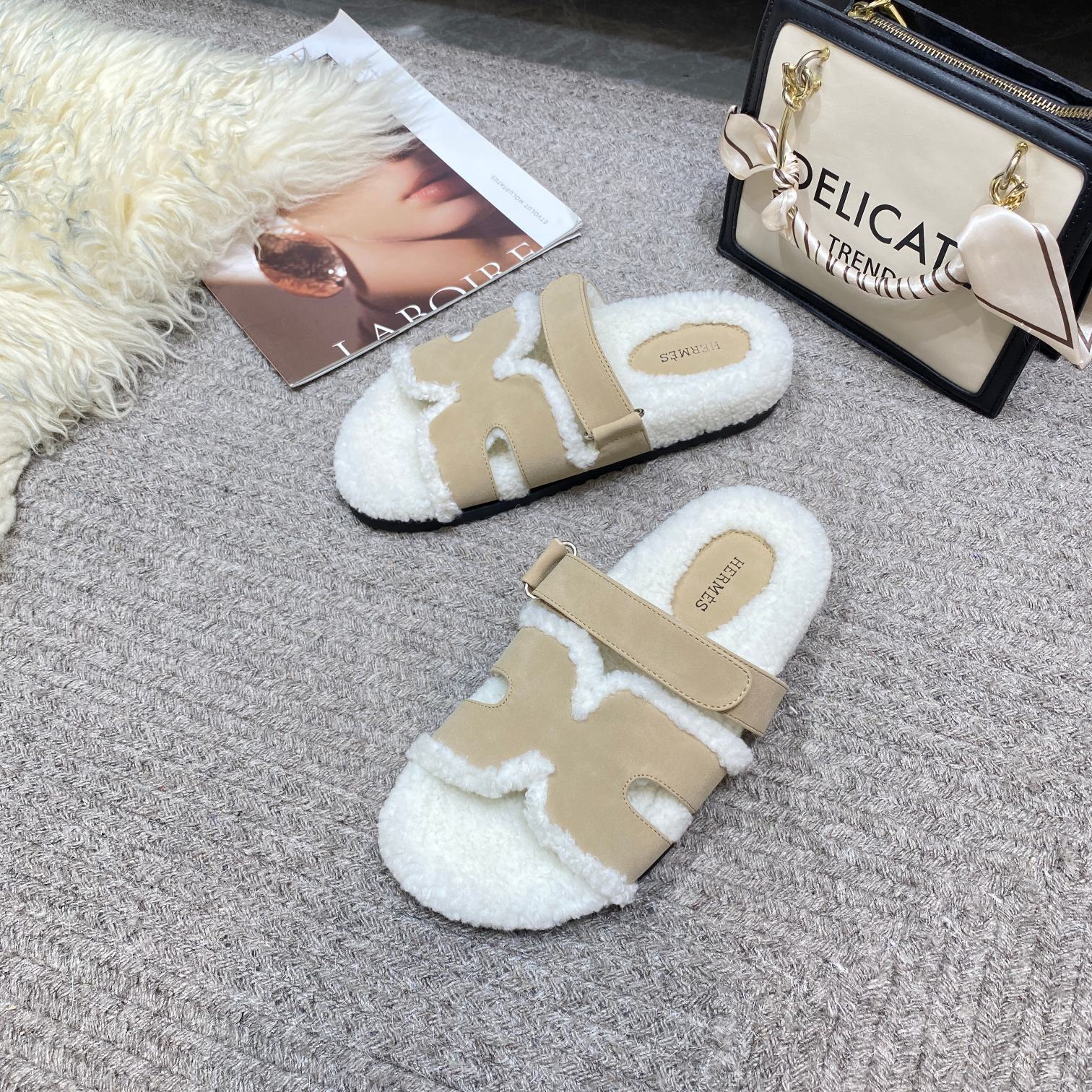 G67Z Hermes Wool slippers $38 gallery