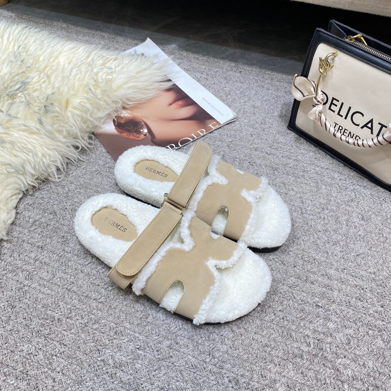 G67Z Hermes Wool slippers $38 gallery