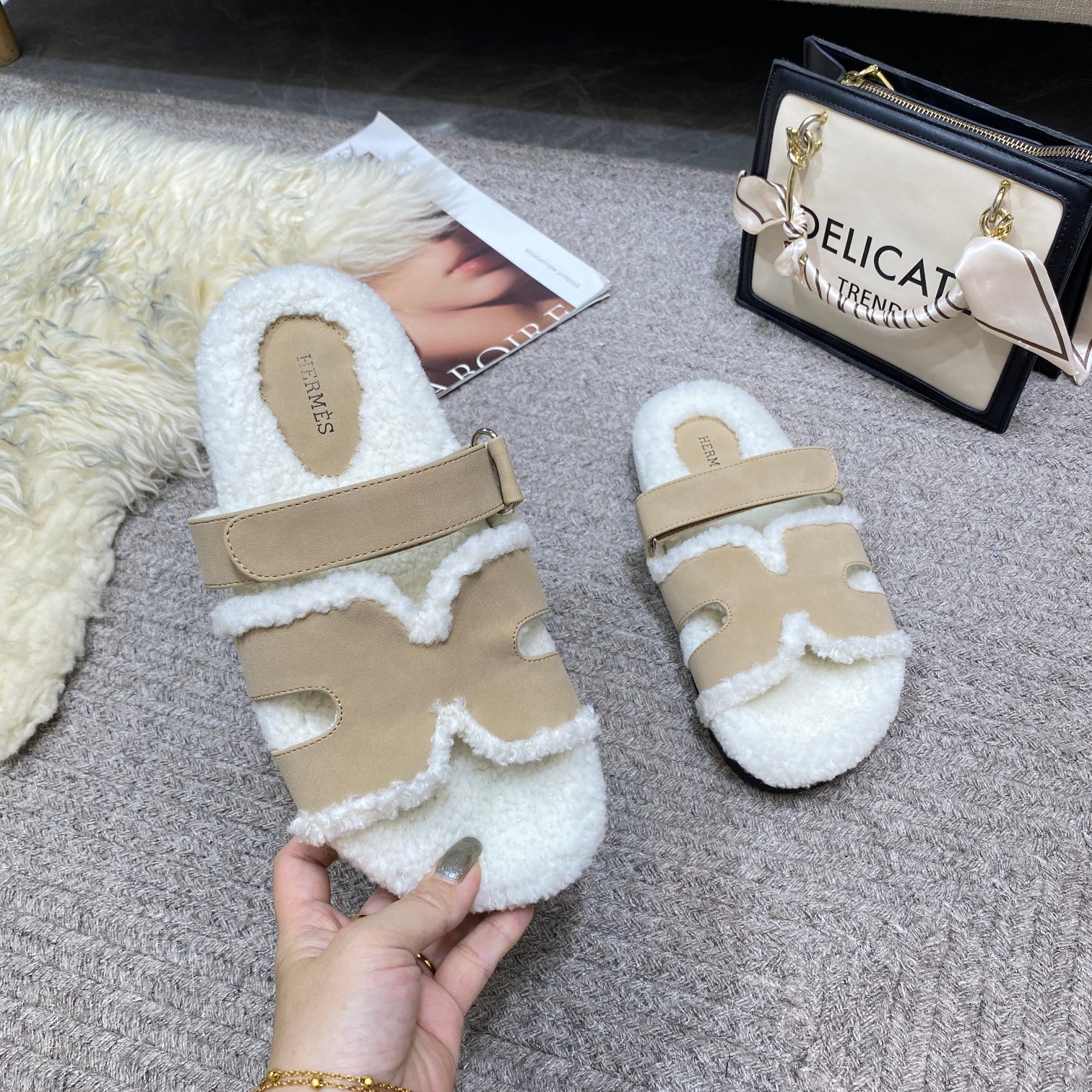G67Z Hermes Wool slippers $38 gallery