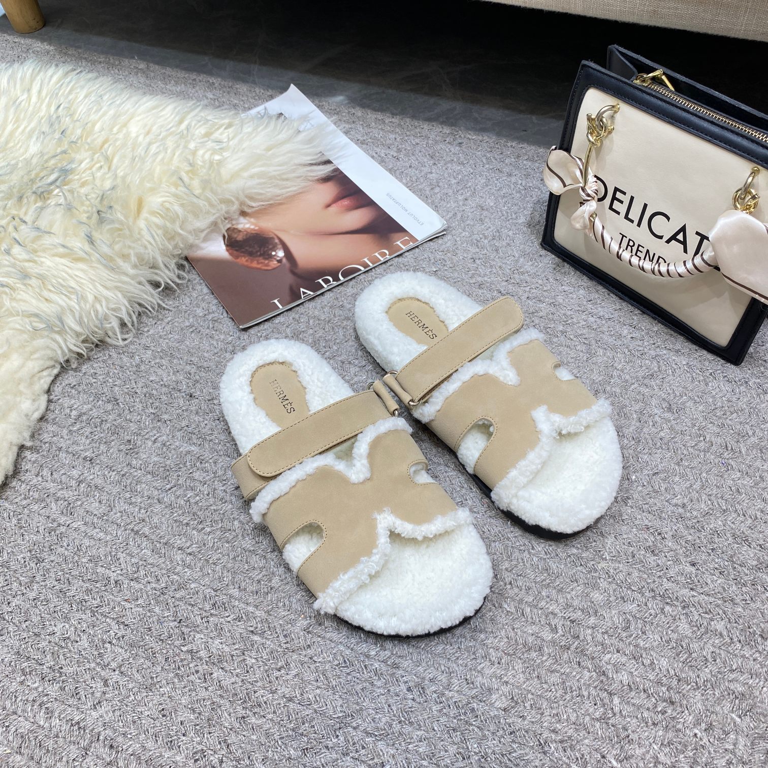 G67Z Hermes Wool slippers $38 gallery