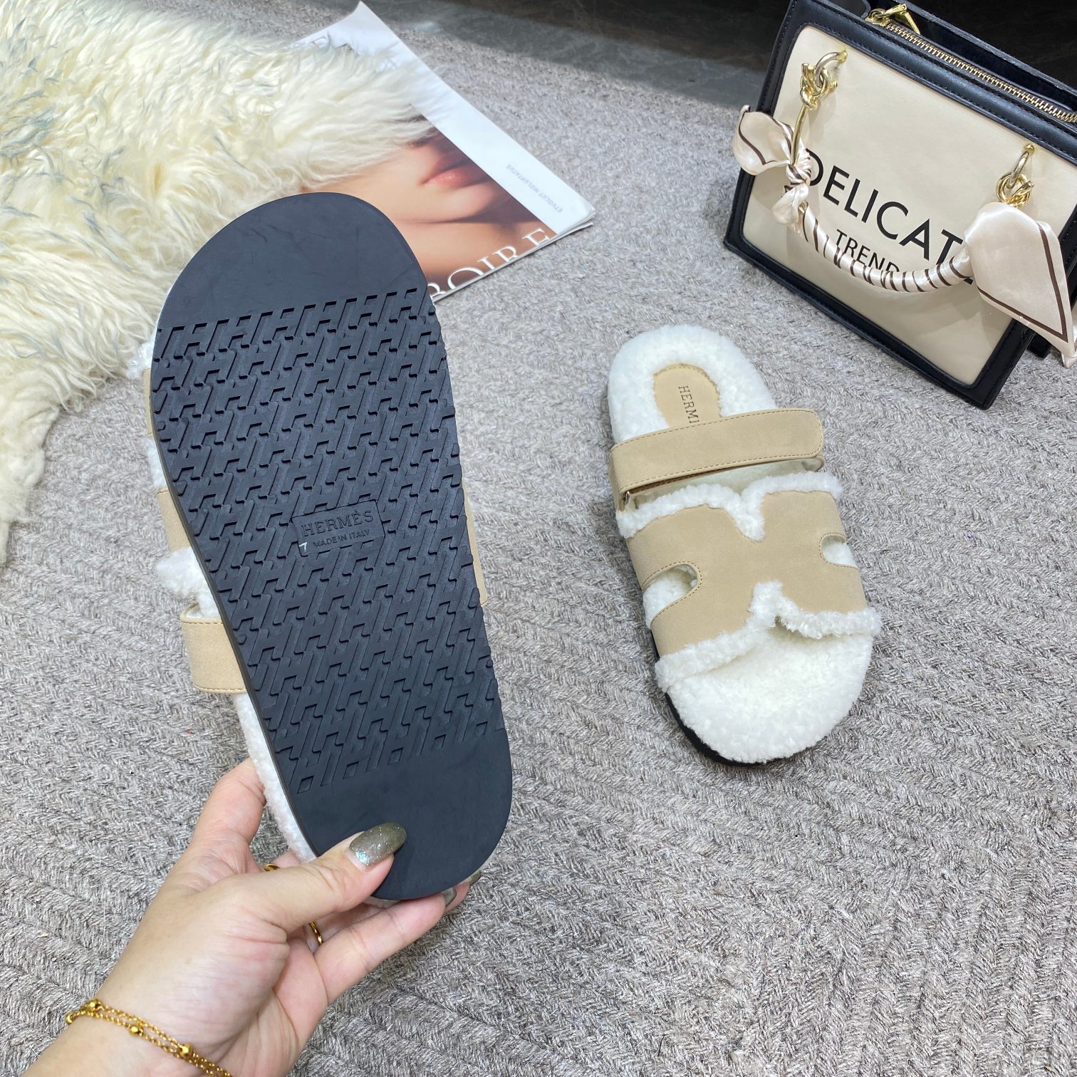 G67Z Hermes Wool slippers $38 gallery