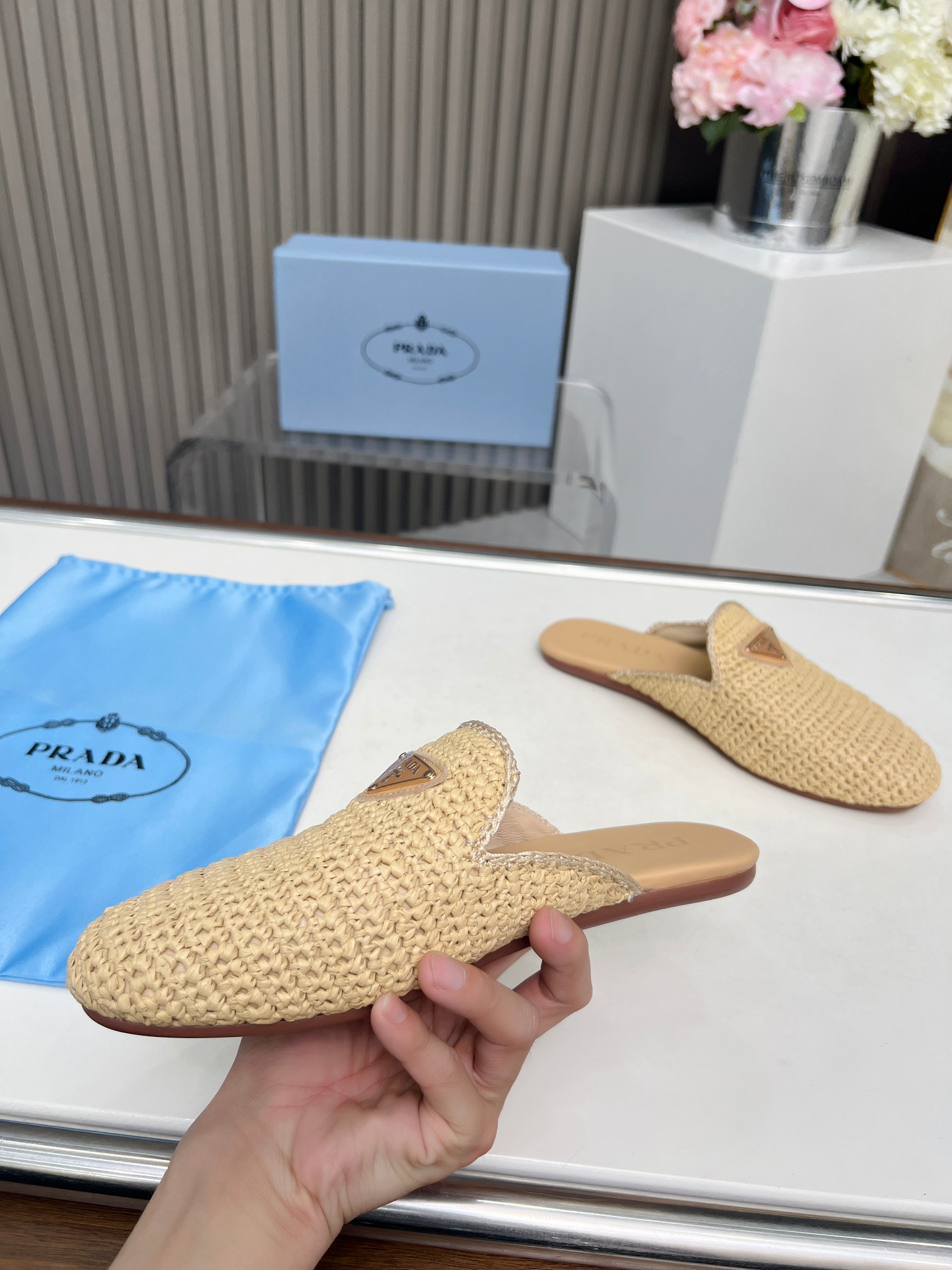 S57Q Prada woven loafers 78$ gallery