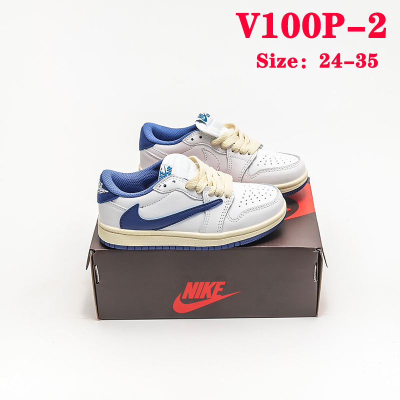 V100P Nike Air Jordan 1 x Travis Scott kids shoes $45 gallery