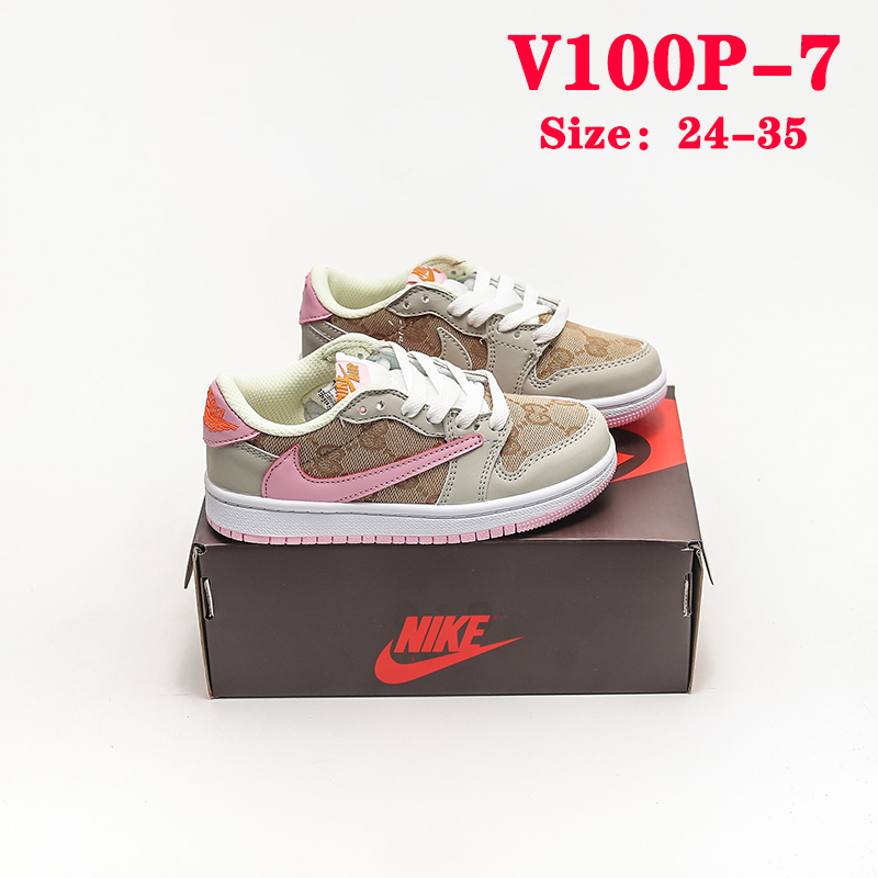 V100P Nike Air Jordan 1 x Travis Scott kids shoes $45 gallery
