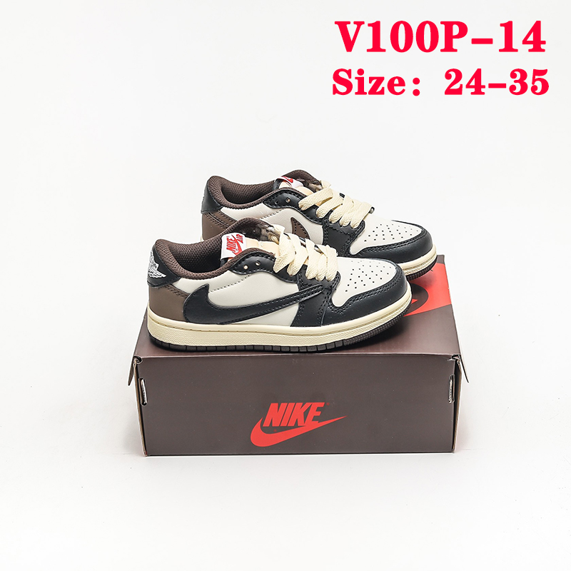 V100P Nike Air Jordan 1 x Travis Scott kids shoes $45 gallery