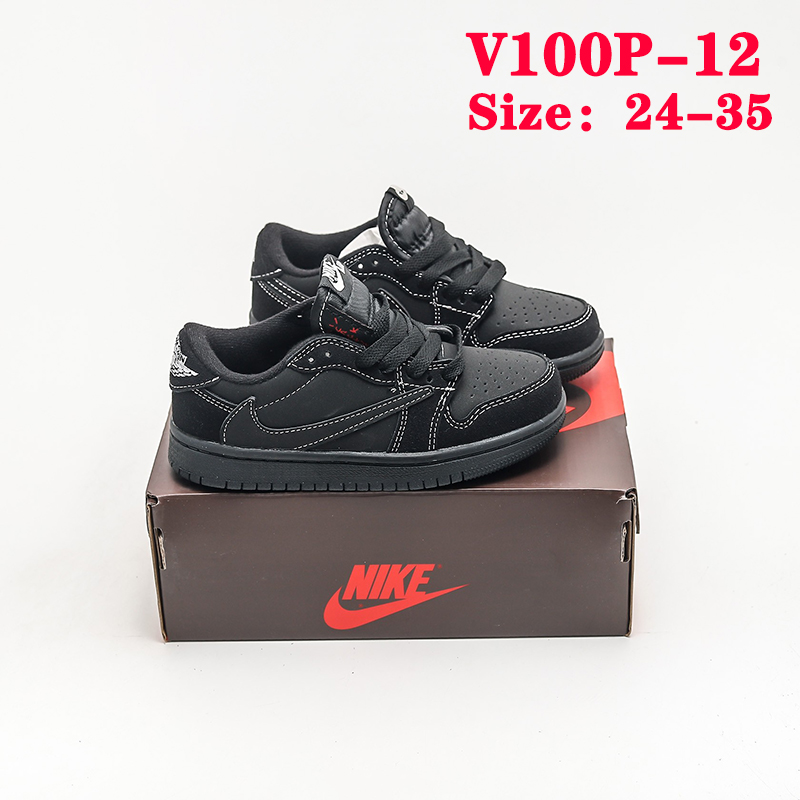 V100P Nike Air Jordan 1 x Travis Scott kids shoes $45 gallery