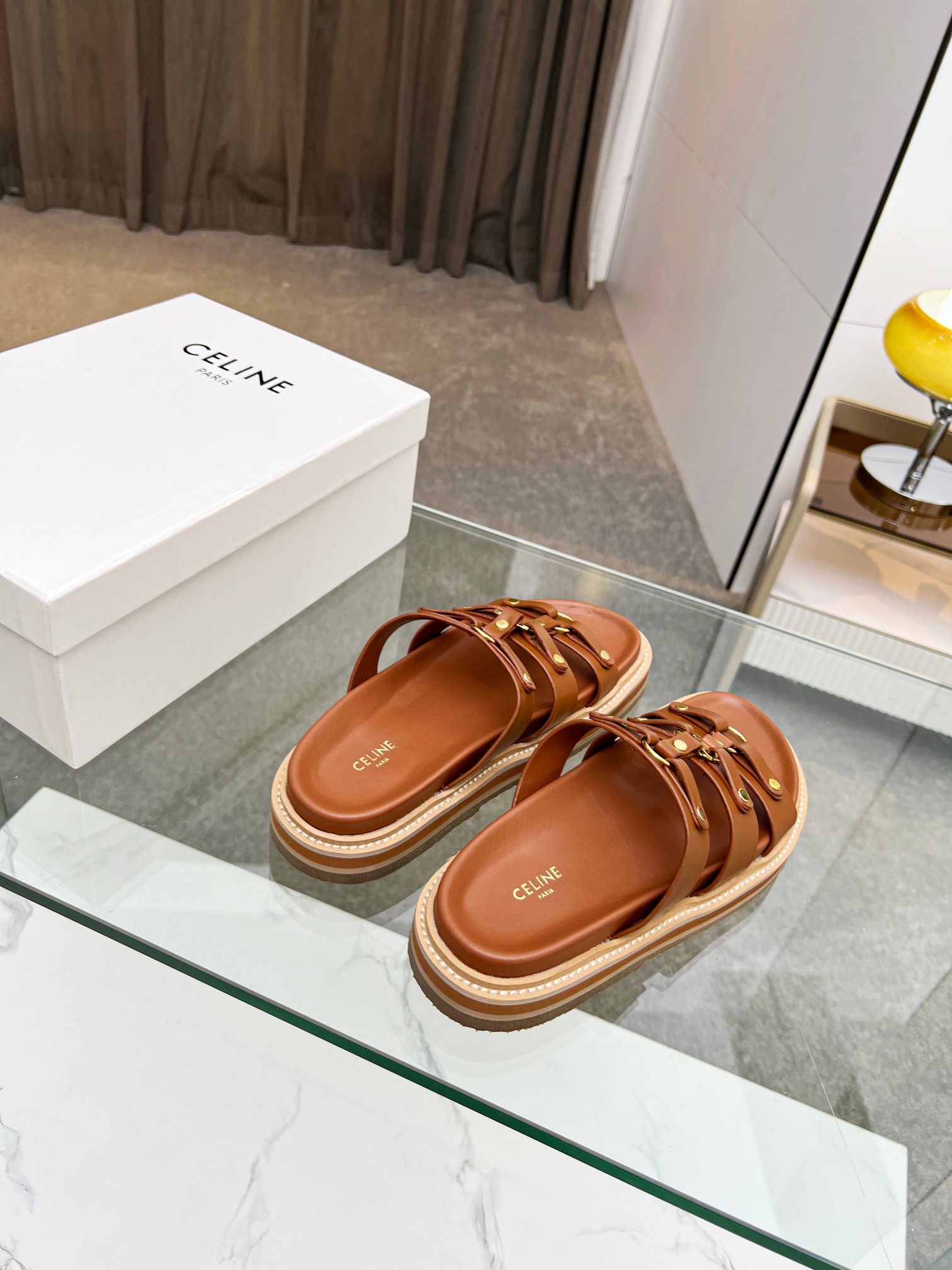 V50P CELINE  PARIS sandals $78 gallery