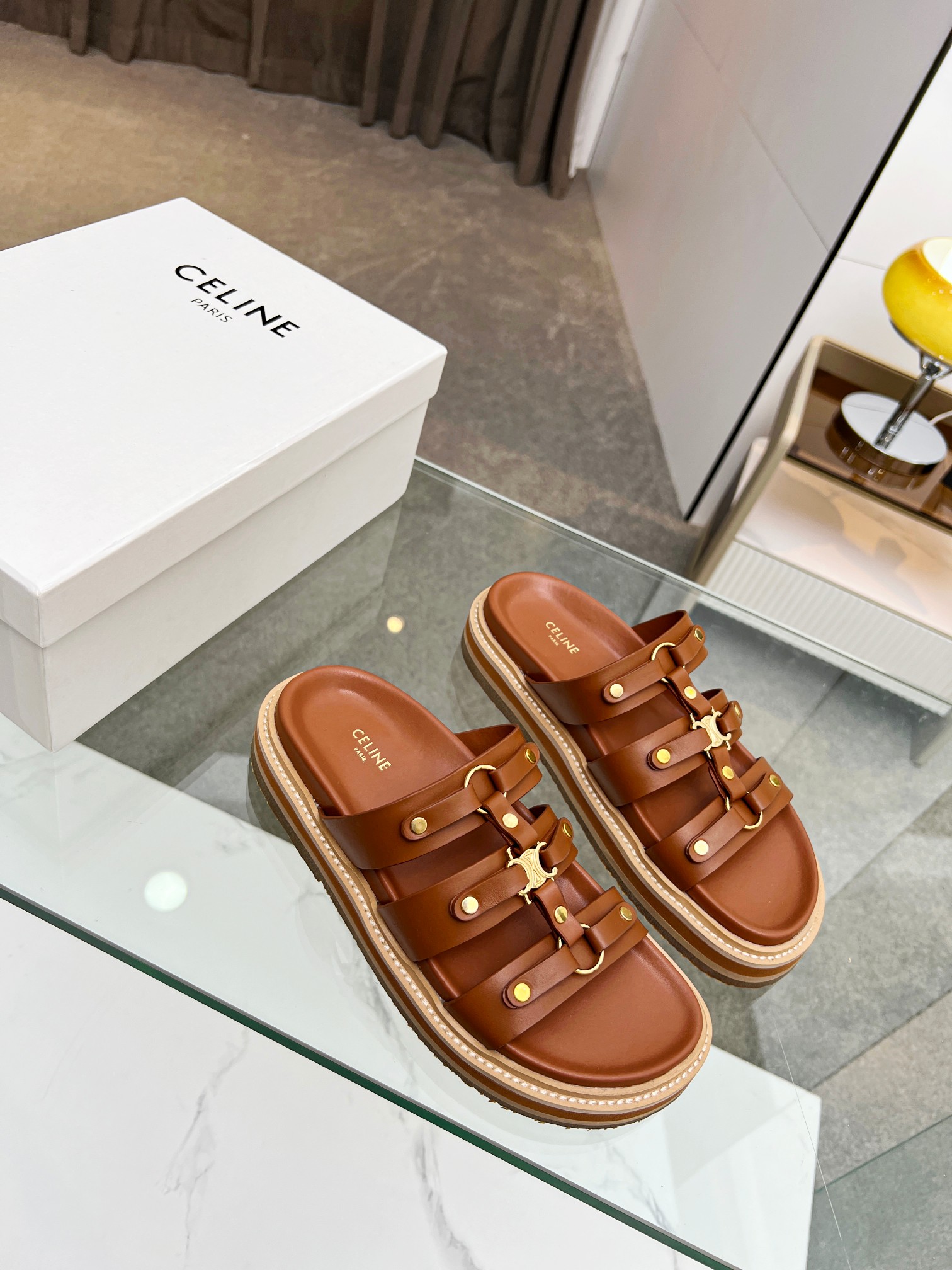V50P CELINE  PARIS sandals $78 gallery