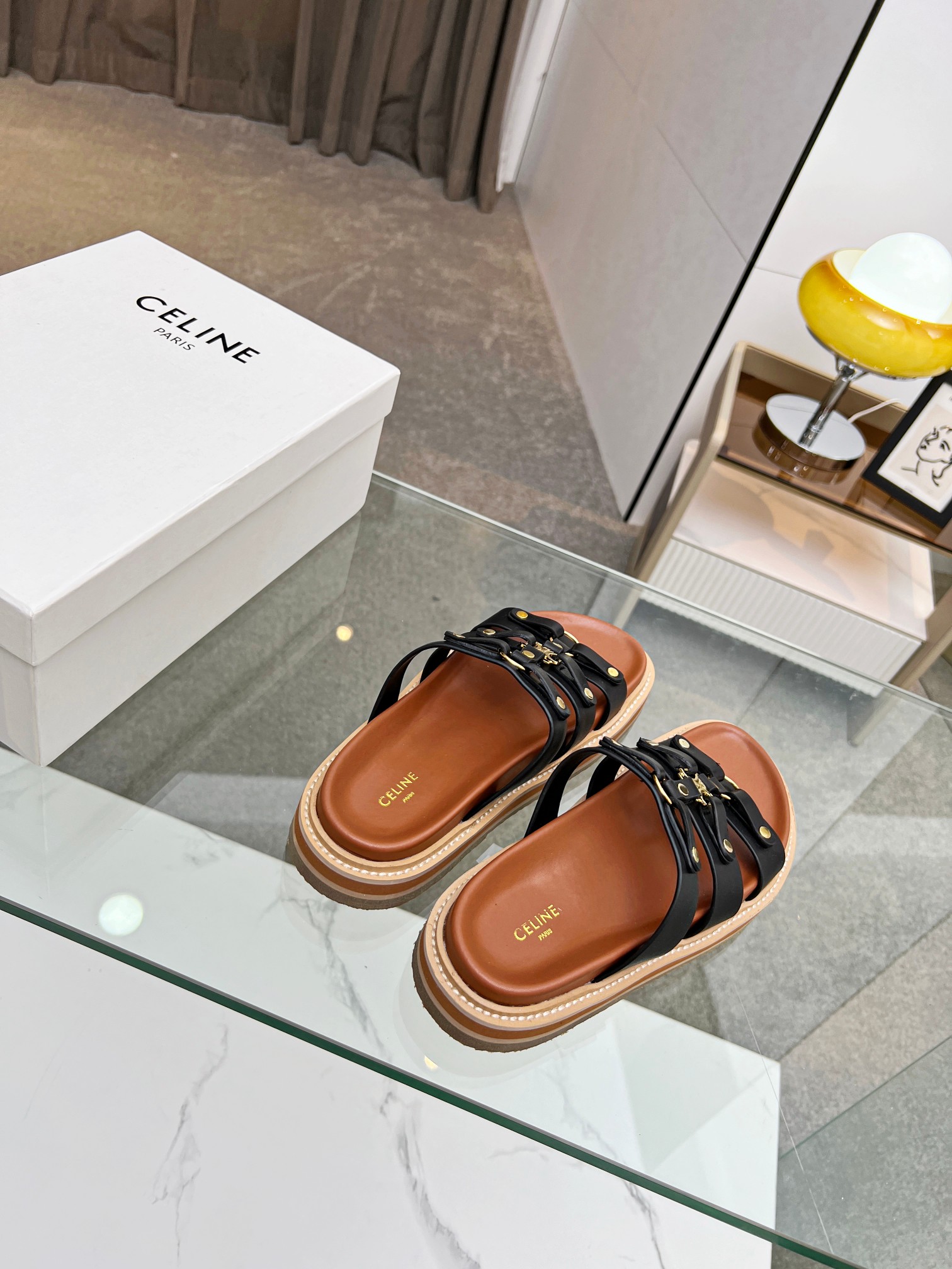 V50P CELINE  PARIS sandals $78 gallery