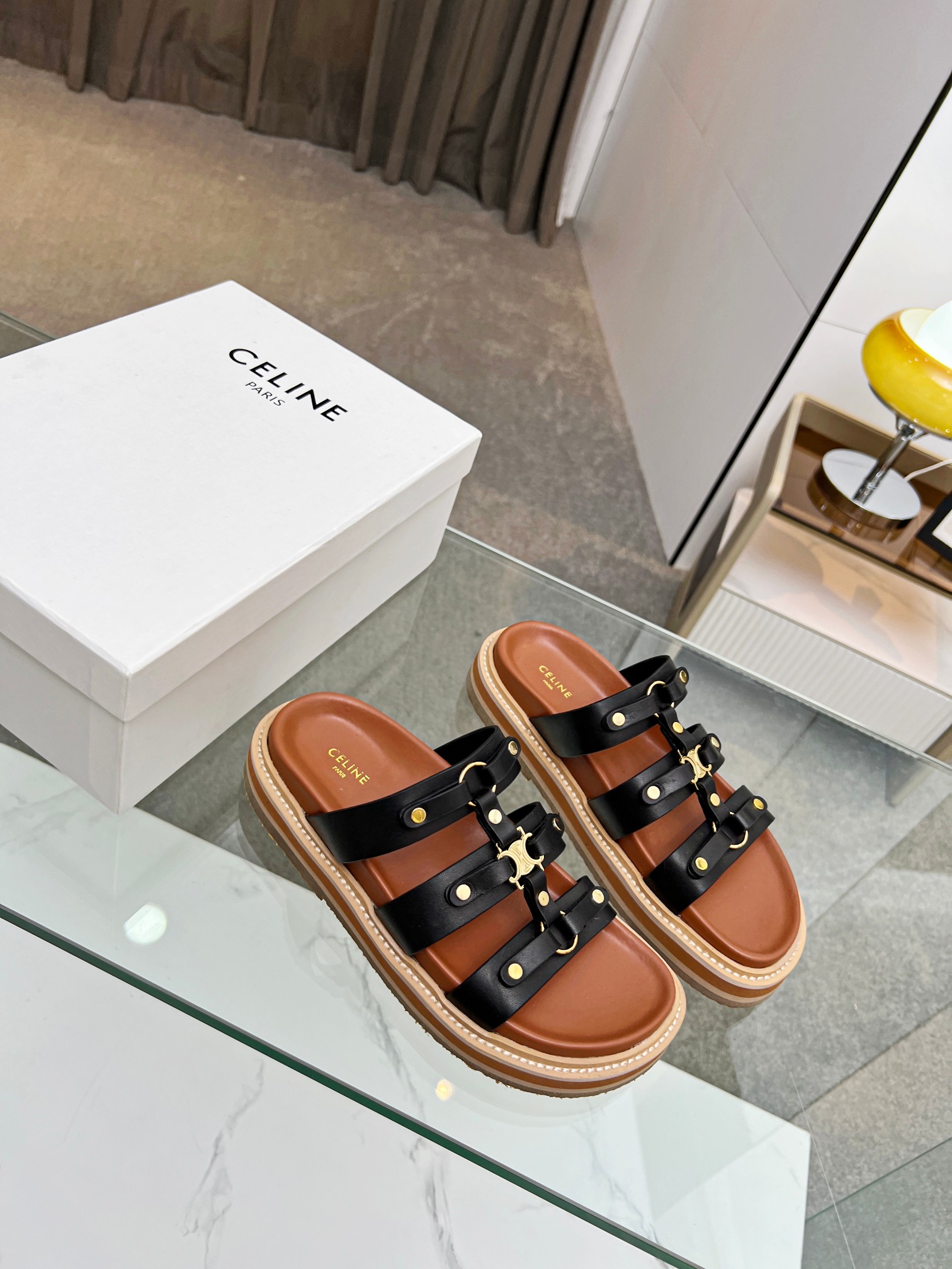 V50P CELINE  PARIS sandals $78 gallery