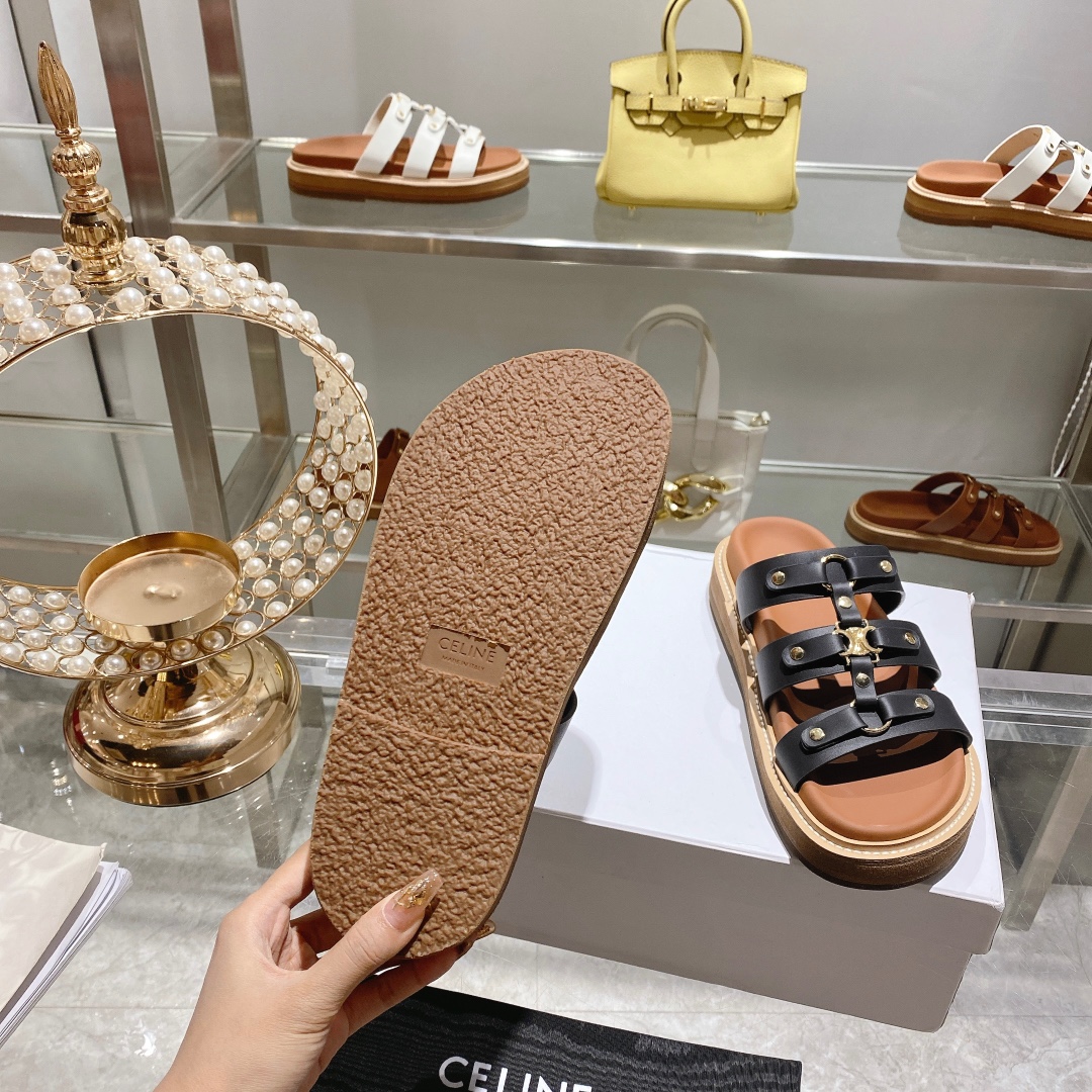 V72P CELINE  PARIS sandals $55 gallery