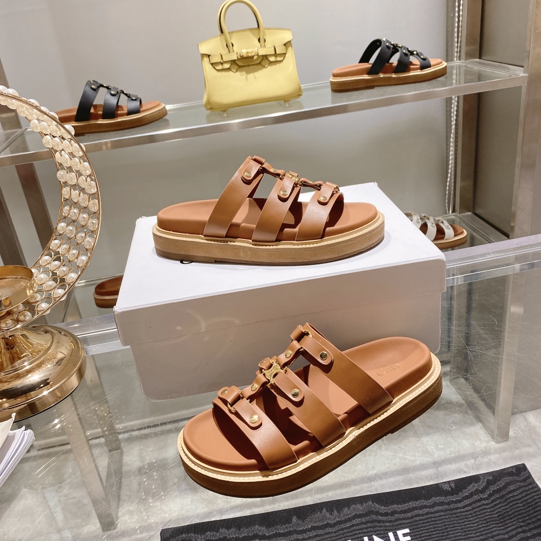 V72P CELINE  PARIS sandals $55 gallery