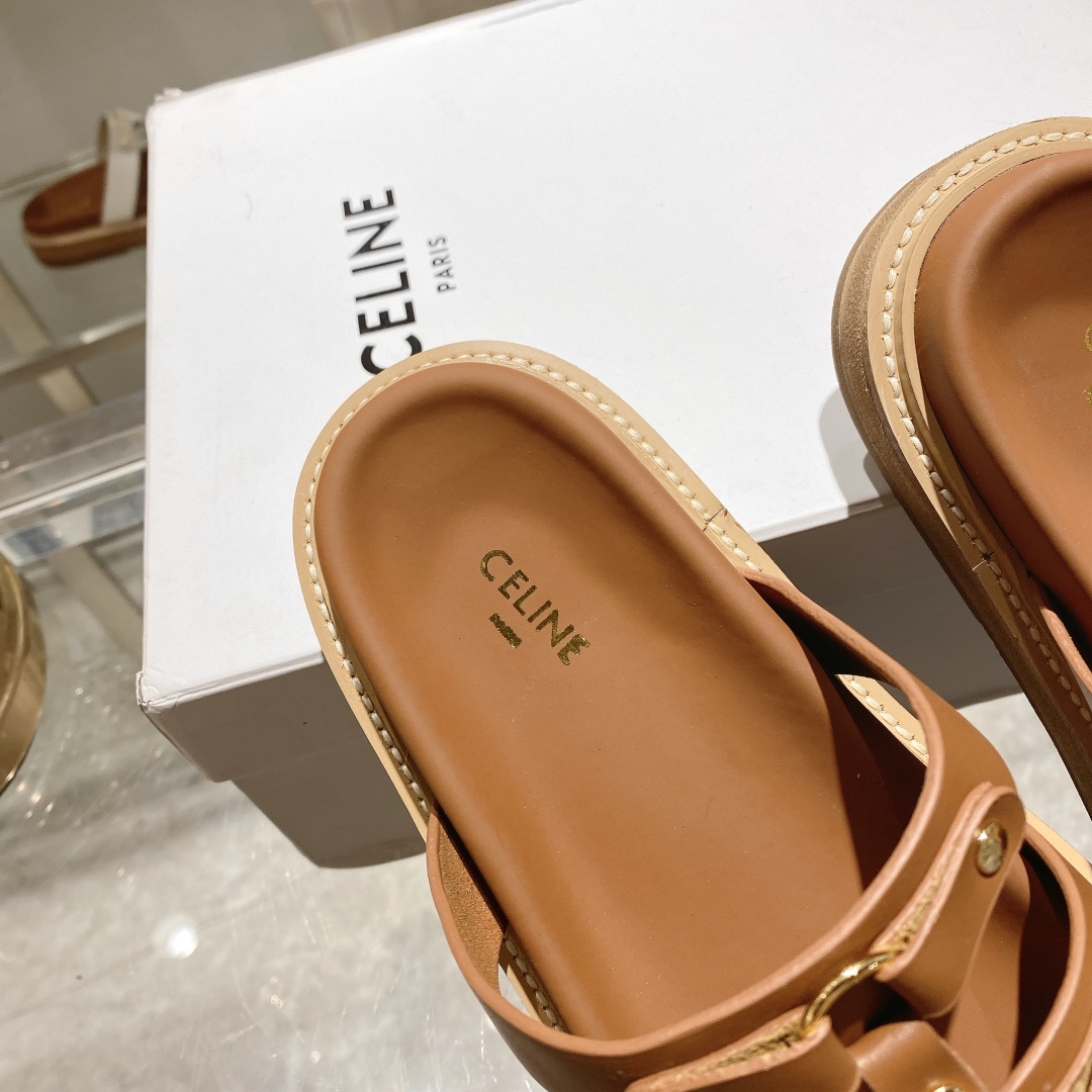 V72P CELINE  PARIS sandals $55 gallery