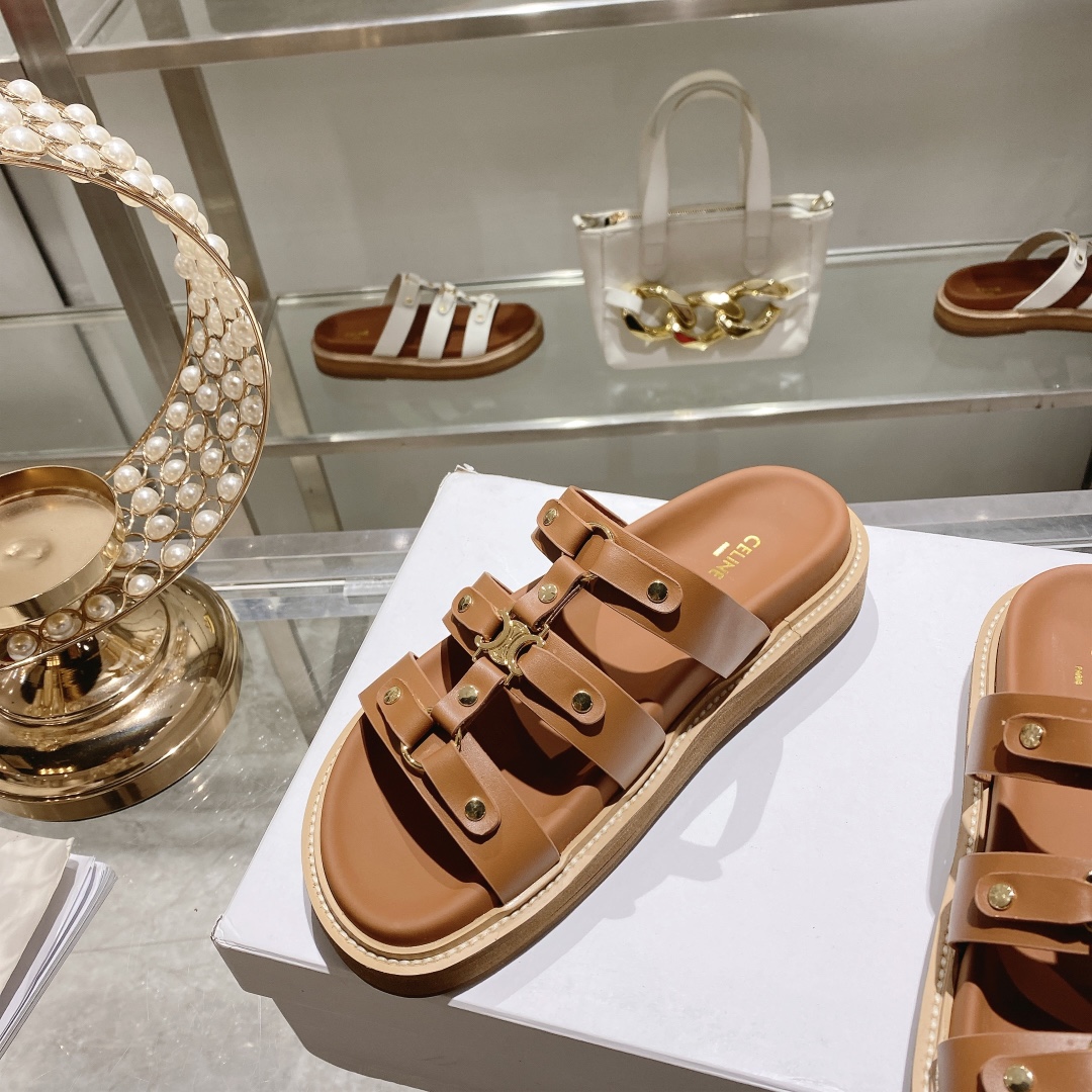 V72P CELINE  PARIS sandals $55 gallery