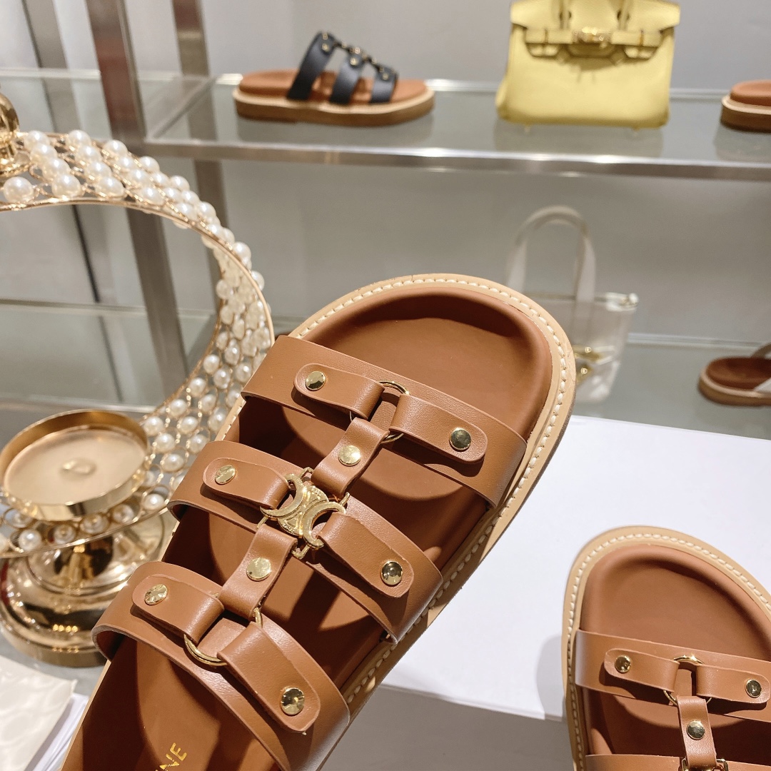 V72P CELINE  PARIS sandals $55 gallery