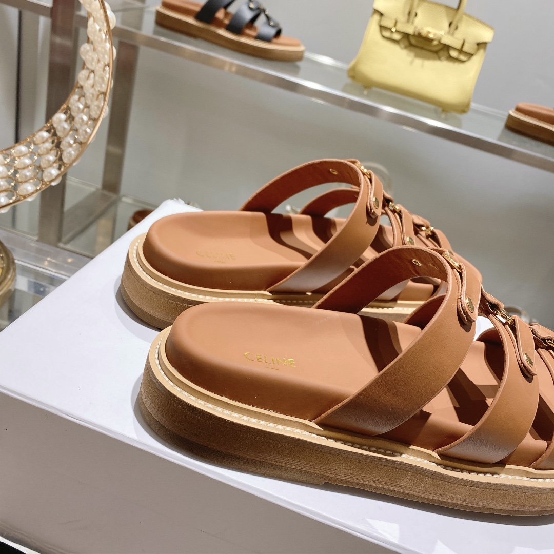 V72P CELINE  PARIS sandals $55 gallery
