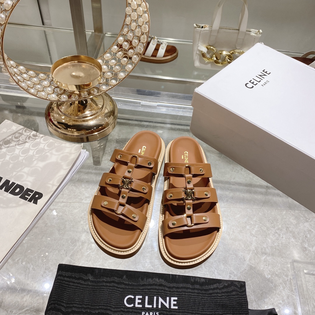 V72P CELINE  PARIS sandals $55 gallery