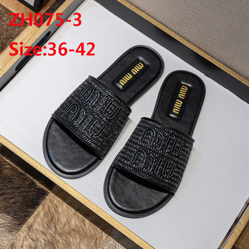 ZH075 Miu Miu Straw Slippers 32$ gallery