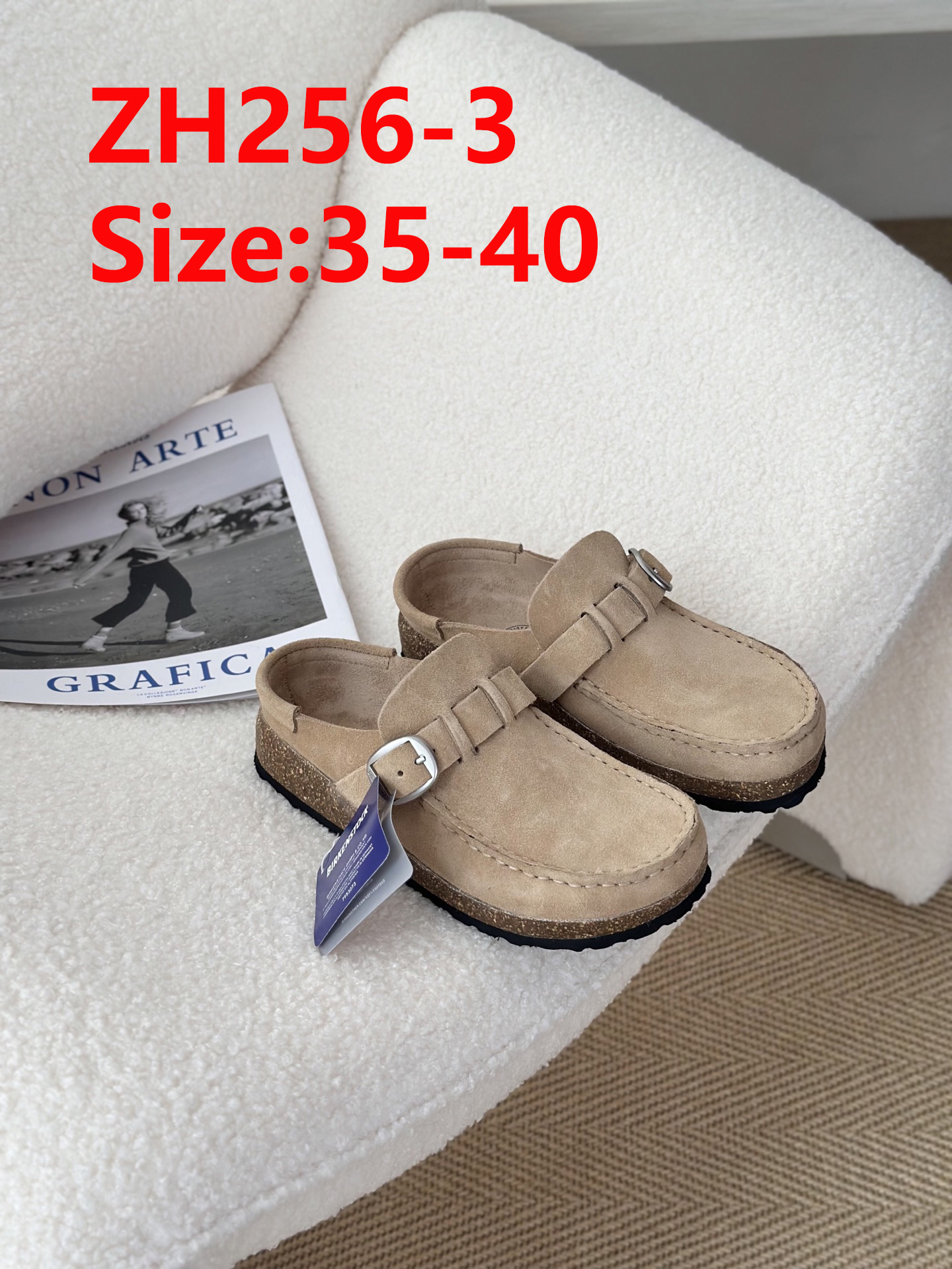 ZH256 Birkenstock retro casual closed toe thick-soled slippers 72$ gallery
