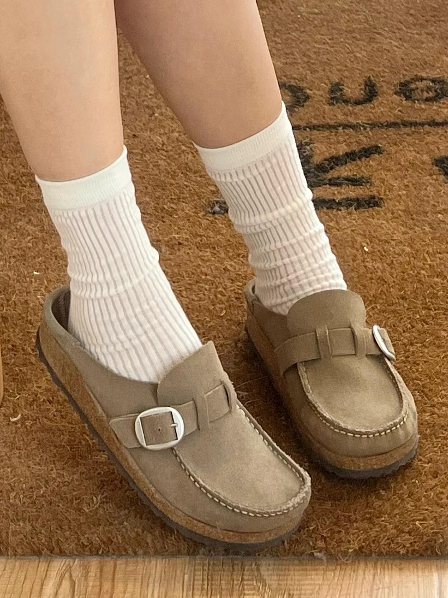 ZH256 Birkenstock retro casual closed toe thick-soled slippers 72$ gallery