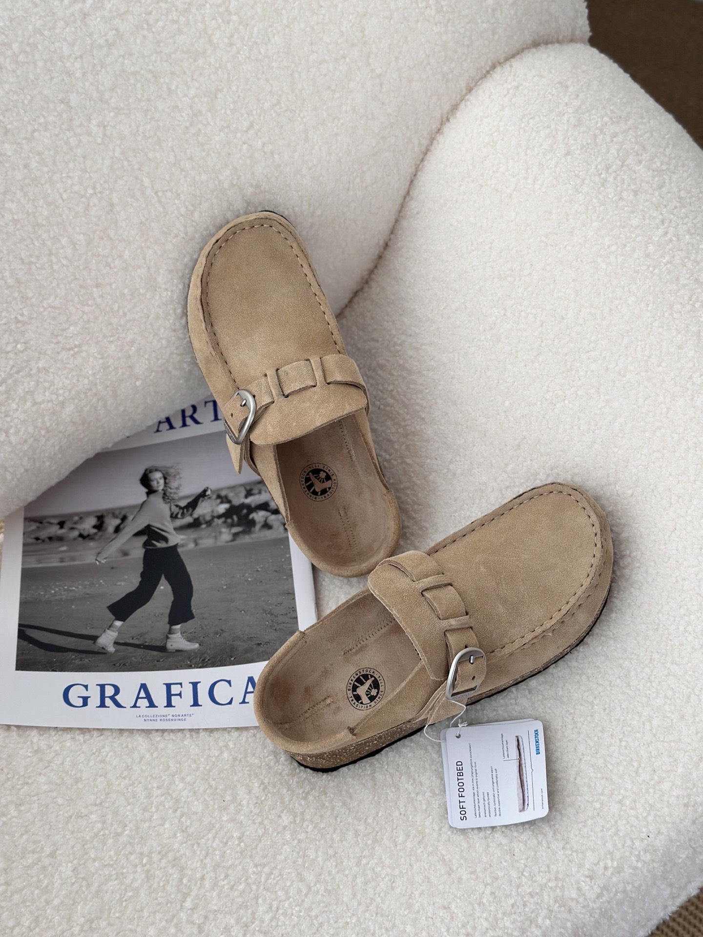 ZH256 Birkenstock retro casual closed toe thick-soled slippers 72$ gallery