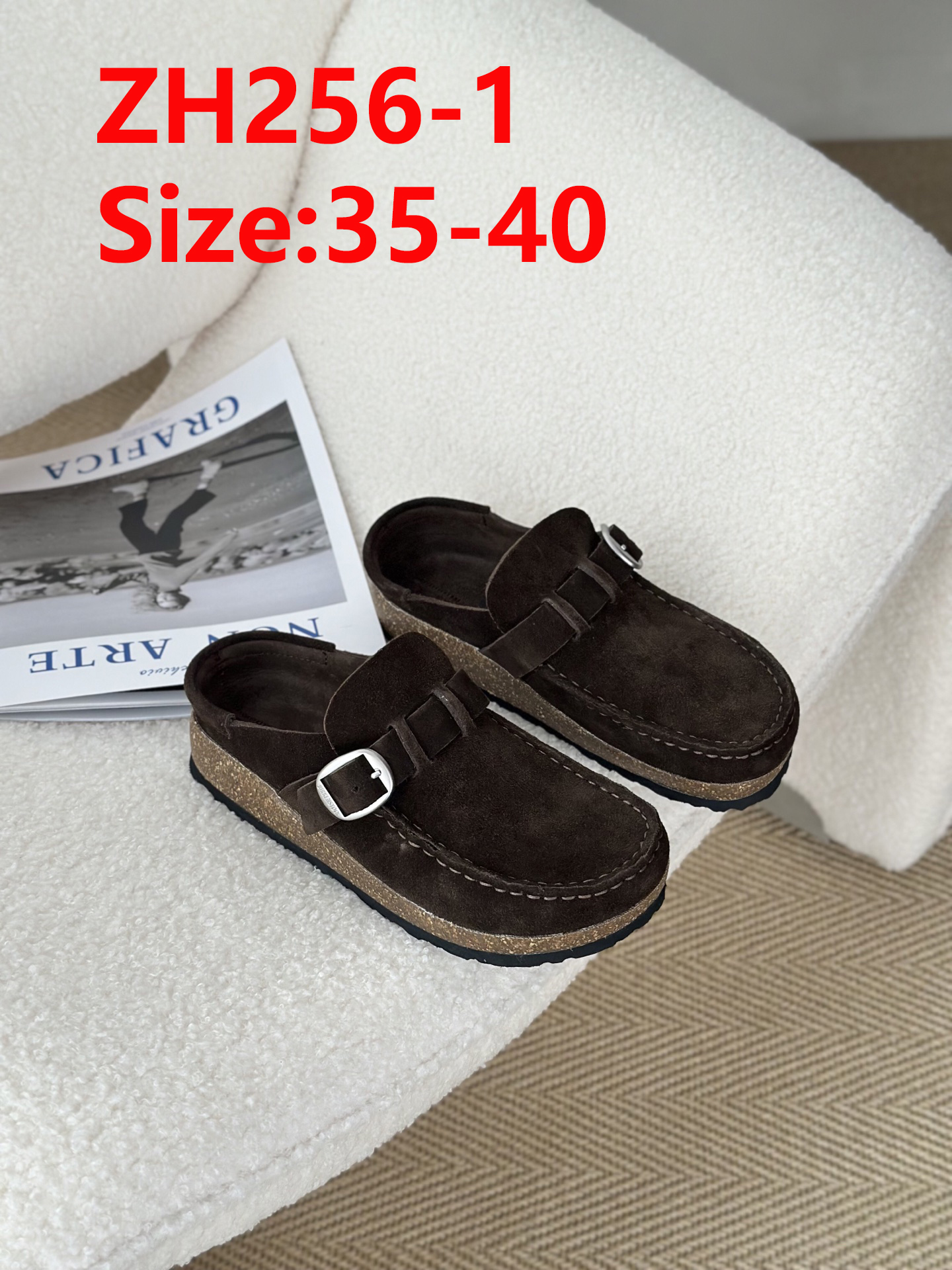 ZH256 Birkenstock retro casual closed toe thick-soled slippers 72$ gallery