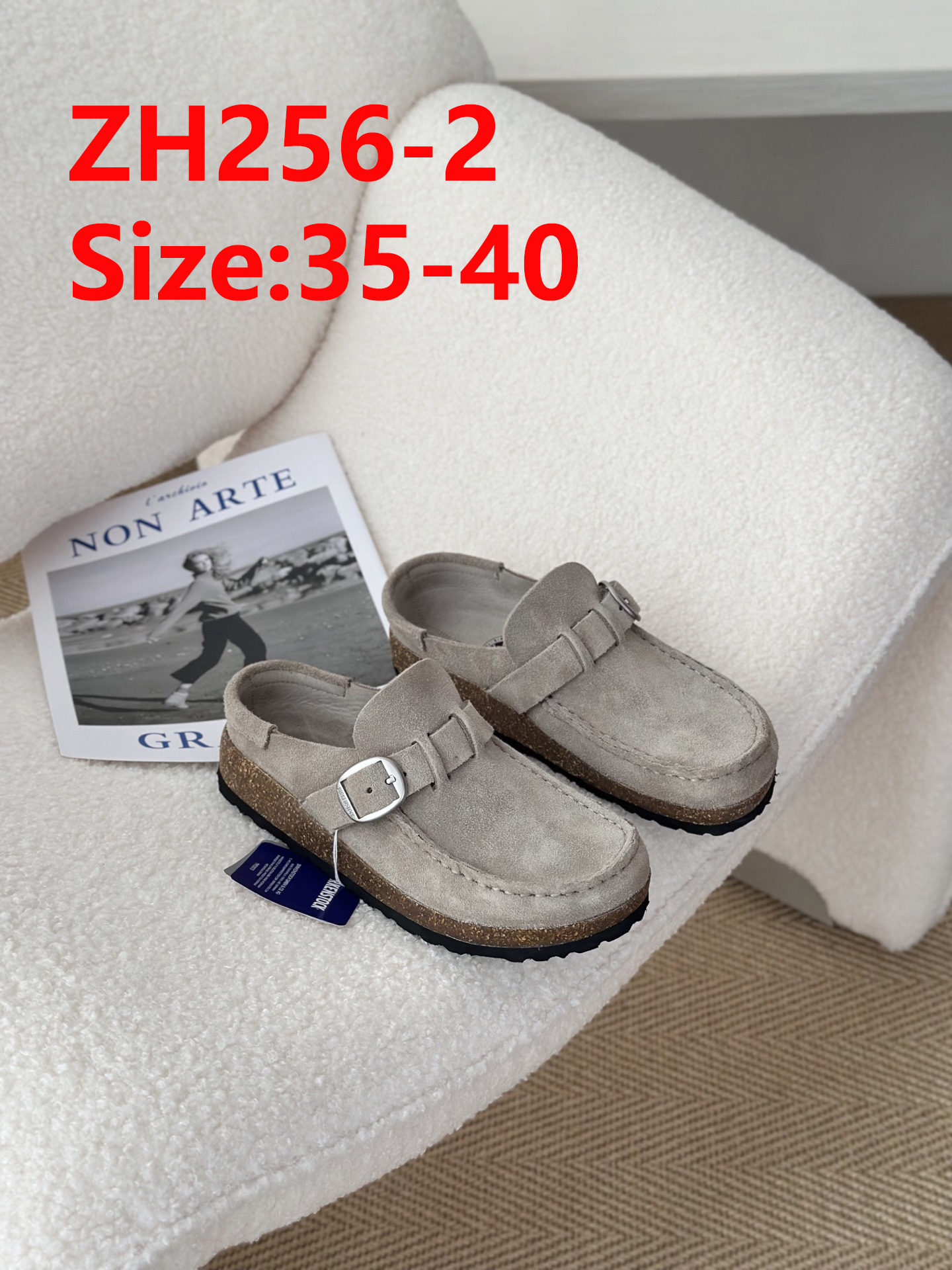 ZH256 Birkenstock retro casual closed toe thick-soled slippers 72$ gallery