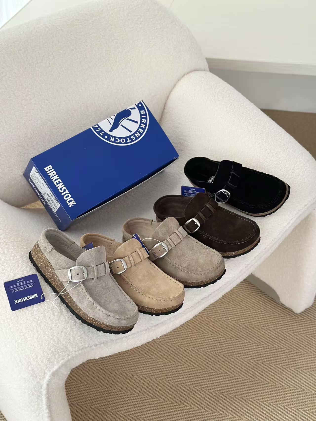 ZH256 Birkenstock retro casual closed toe thick-soled slippers 72$ gallery