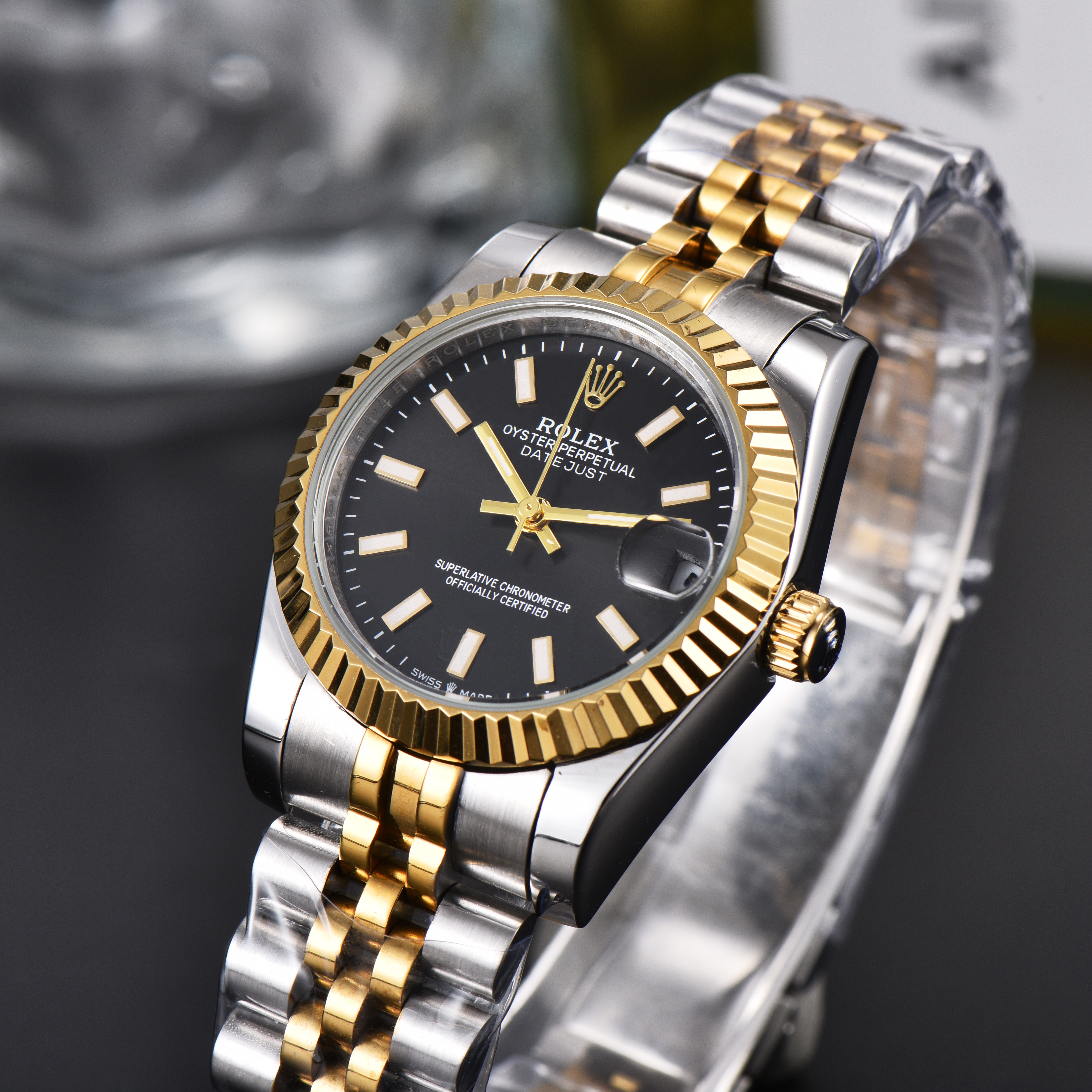 SJ02 Rolex women's mechanical watch, shipped with box. 85$ gallery