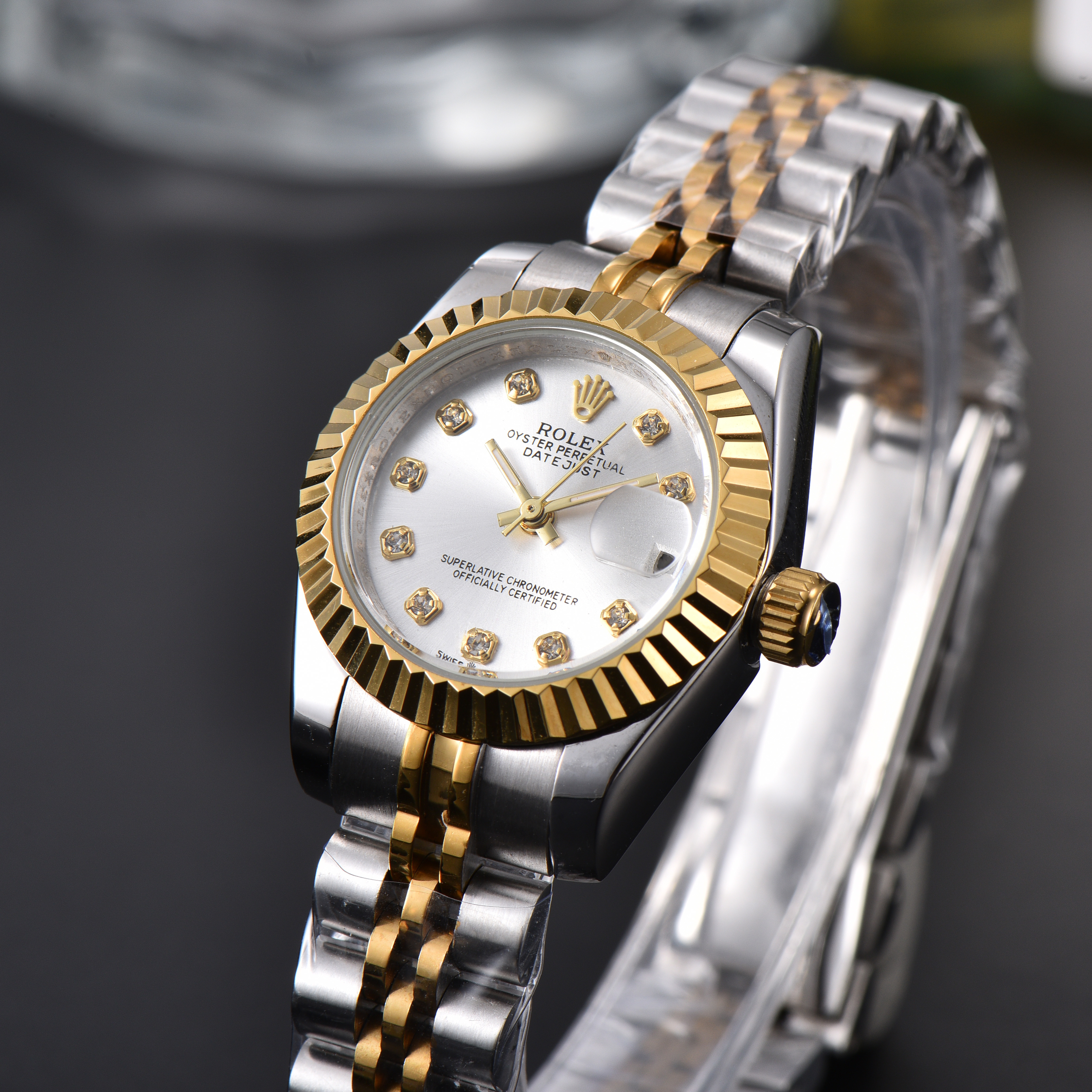 SJ02 Rolex women's mechanical watch, shipped with box. 85$ gallery
