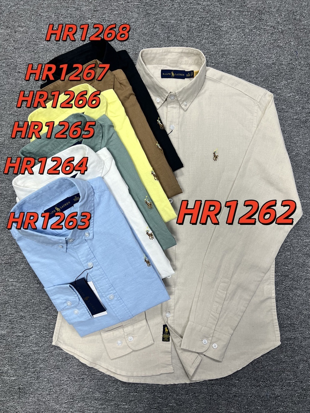 HR1262-HR1274，Ralph Lauren shirts 239.99 上GA 用HR M-2XL尺寸表 gallery