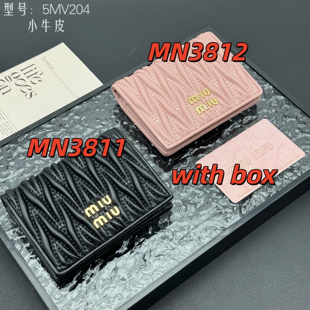 MN3811-MN3812, Miumiu wallet leather with box 268.99 11.5*8cm gallery