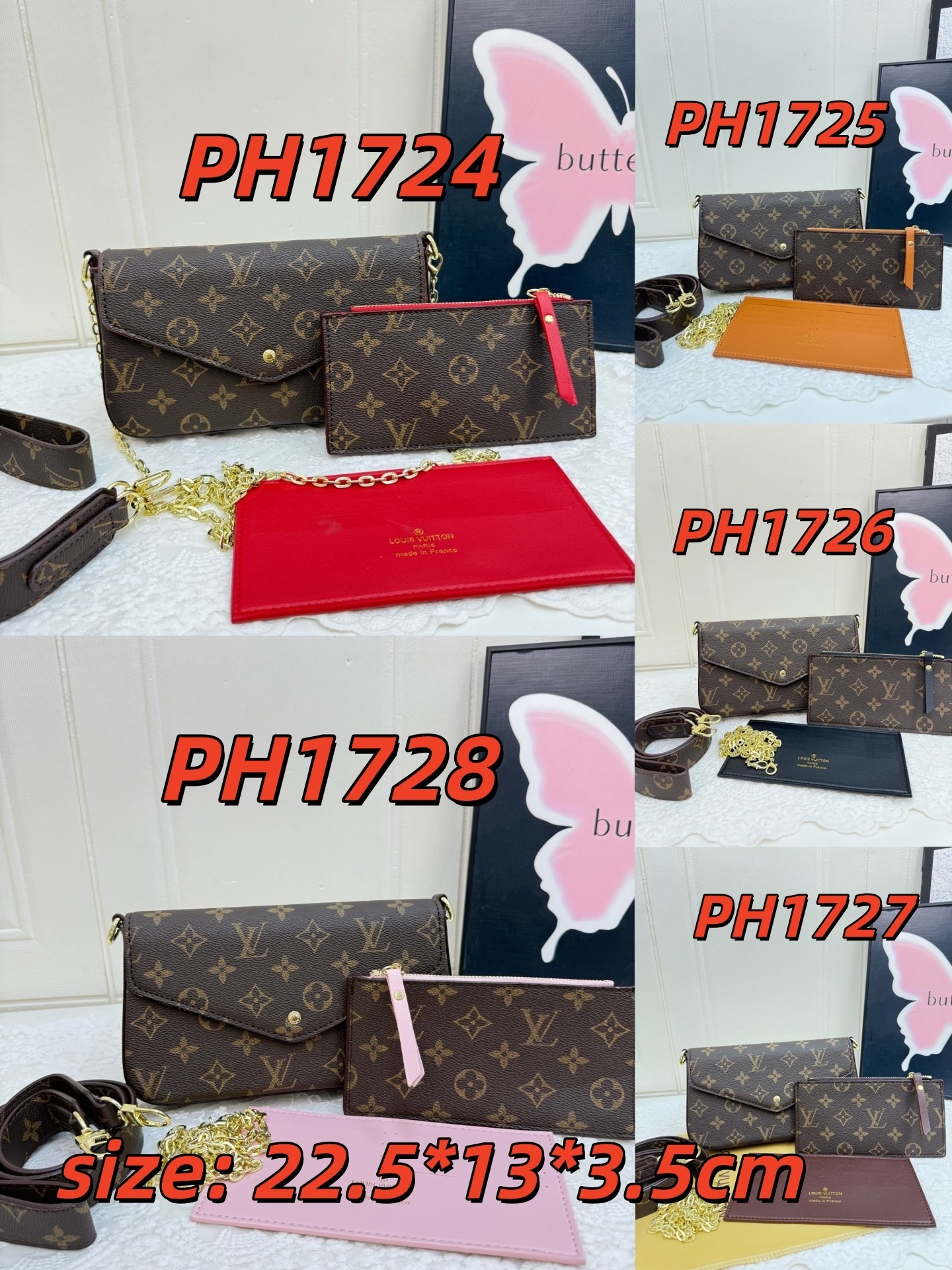 PH1724-PH1728，LV bag size 22.5133.5cm.  225.99 上GA gallery
