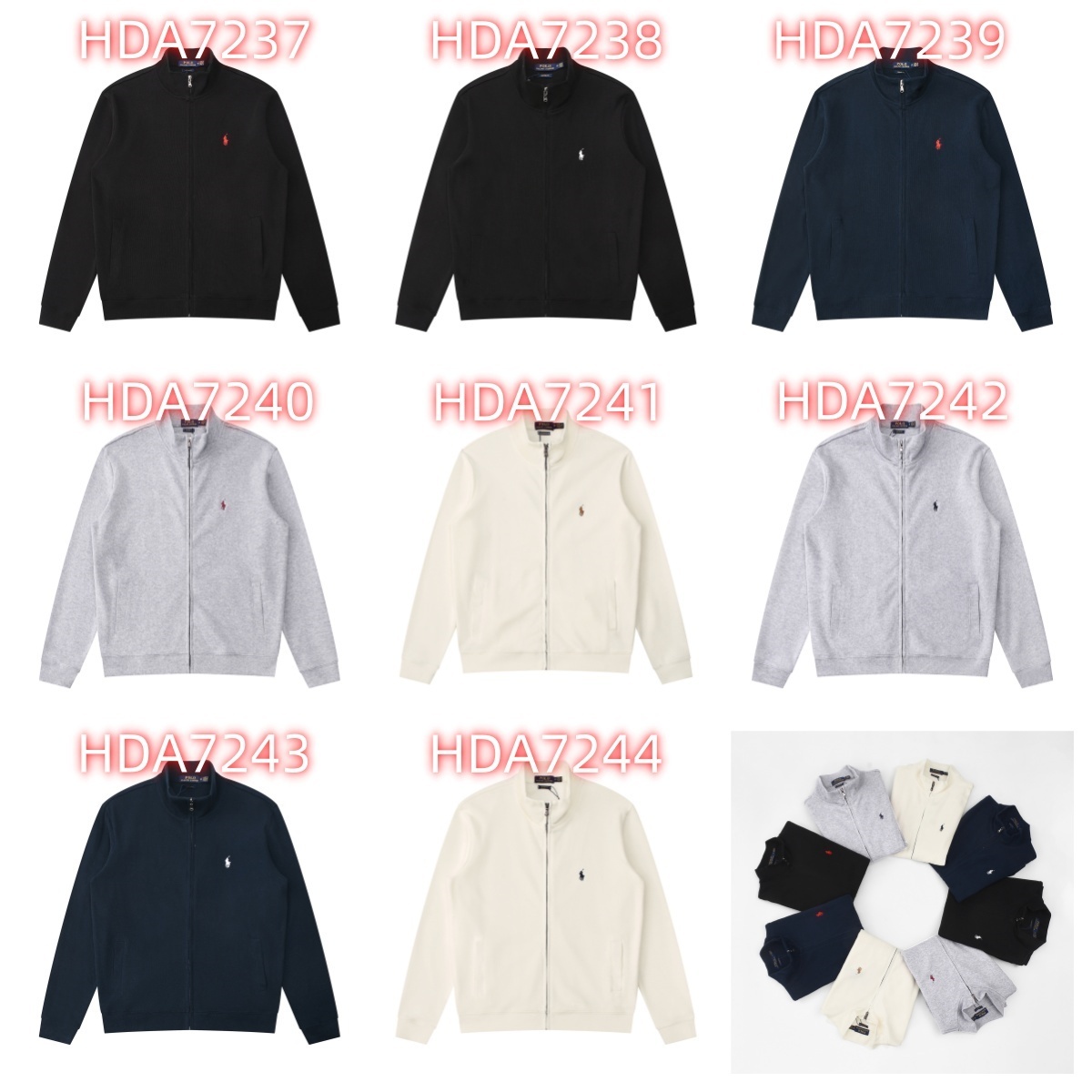 HDA7237 POLO zipper sweatshirt gallery
