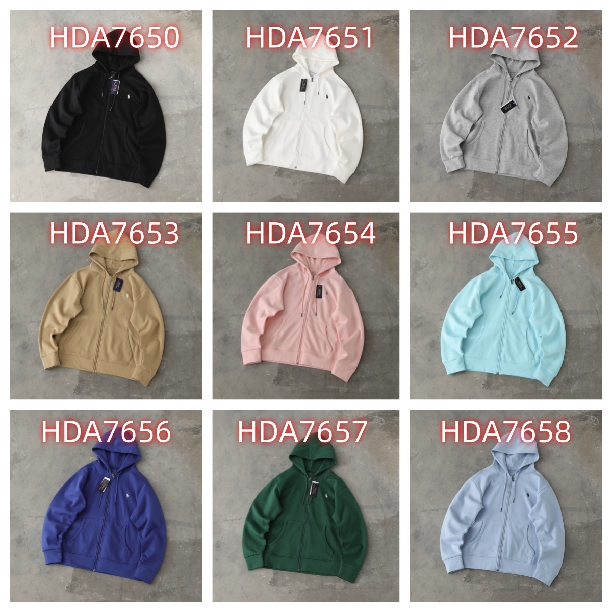 HDA7650 POLO zipper hoodie gallery