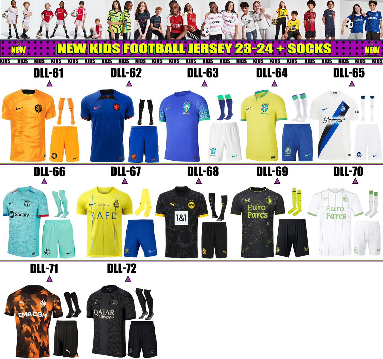 Jam1034  Football kit KIDS 22.9$  QF gallery